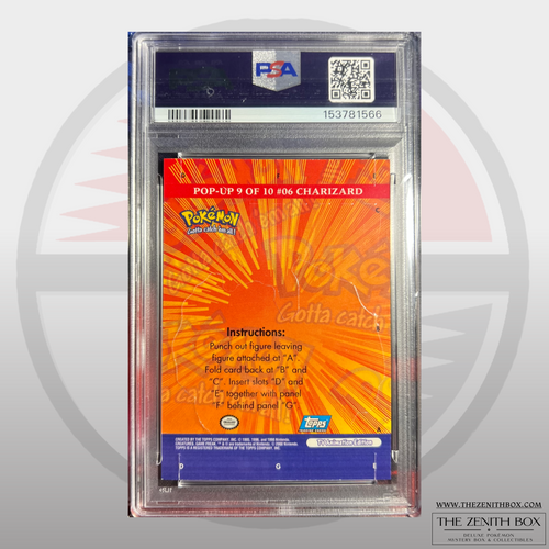 Charizard #9 Topps Pop-Up Pokémon TV Animation Series 3 (PSA 8)