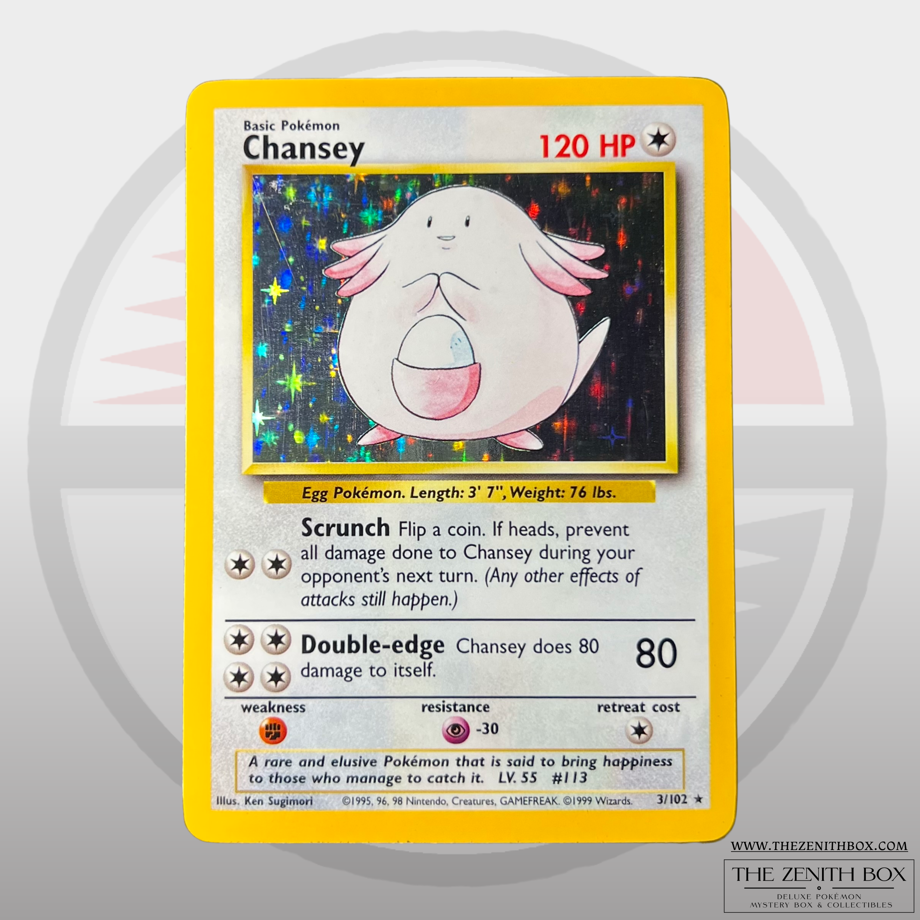 Chansey Holo Base Set Unlimited 1999