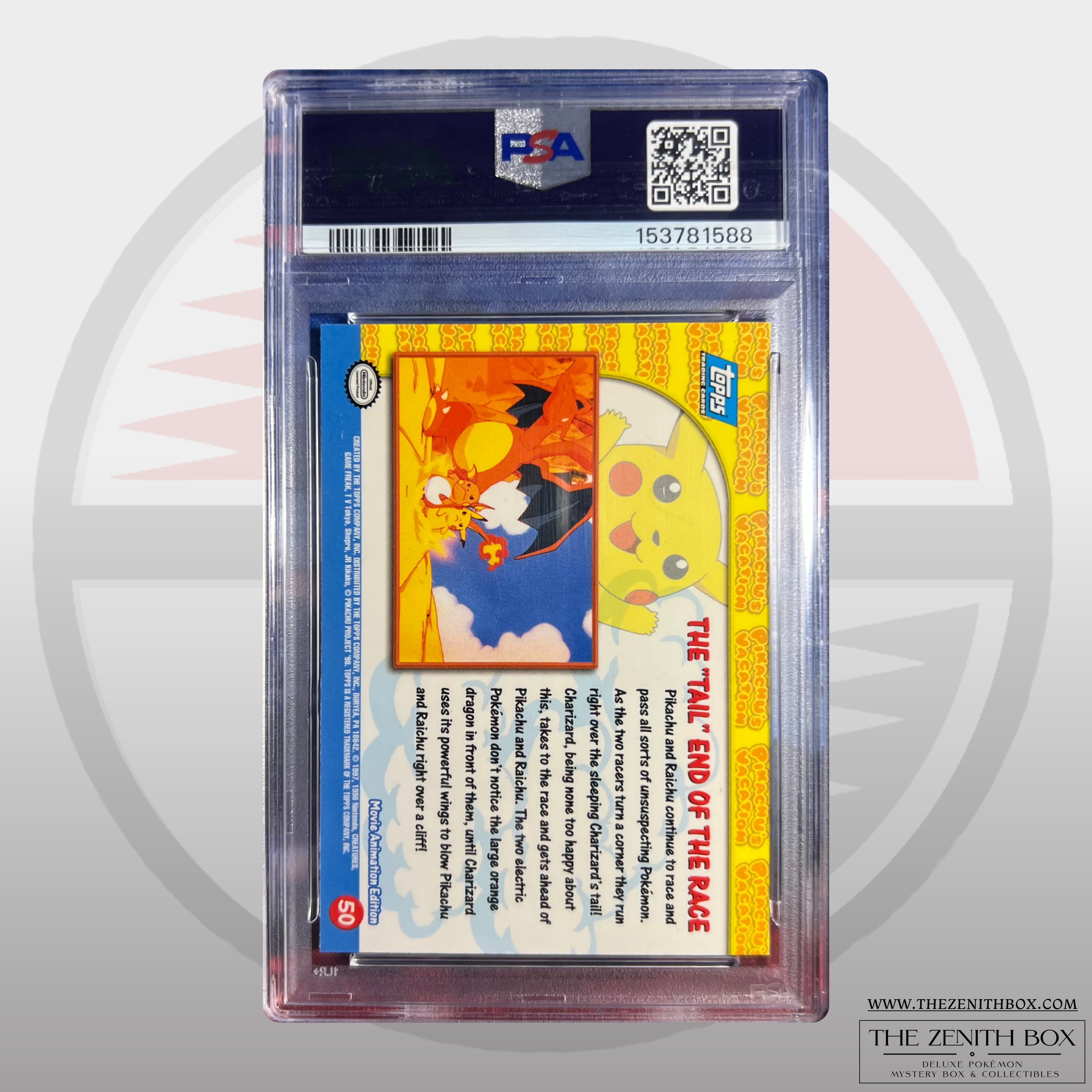 Topps Pikachu Vacation "The Tail End of the Race" #50 (PSA 10)