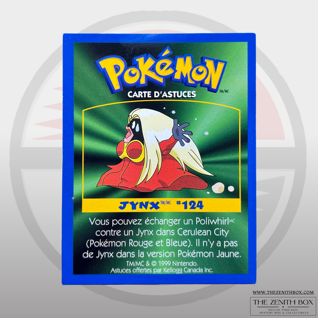 Jynx #124 Pokémon Game Tip Card Kellogg’s Canada