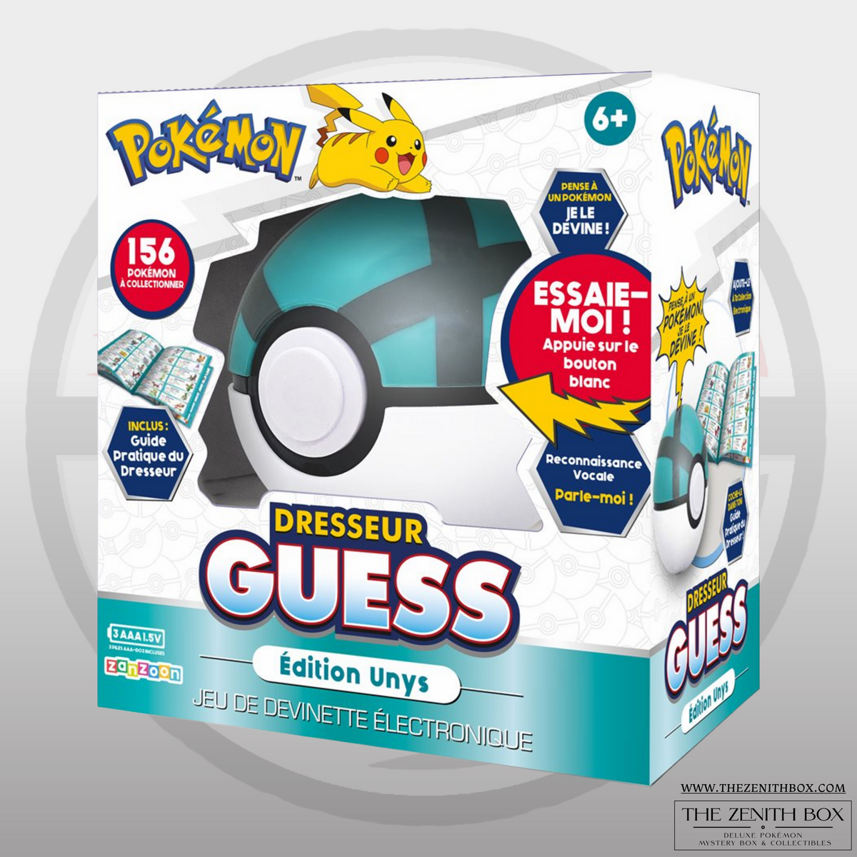 Pokémon Dresseur Guess – Édition Unys, version française, emballage