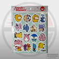 Pokémon sticker pack with six sheets and 102 stickers — front of package