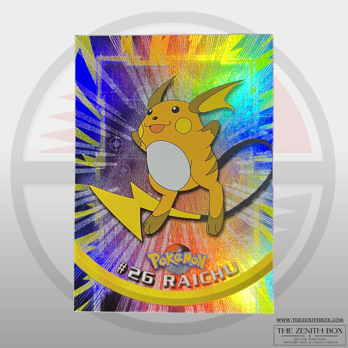Raichu #26 Topps Series 1 Rainbow Foil (English) — front
