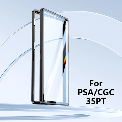 Black aluminum PSA/CGC 35pt slab case, open frame product view