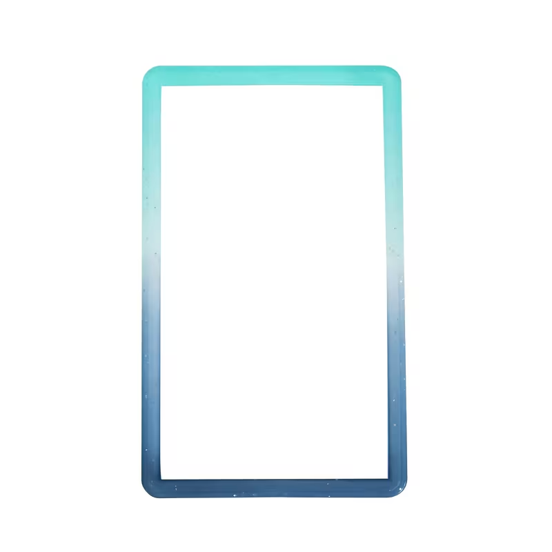 Blue and green gradient PSA slab bumper, product only