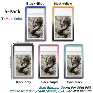 Supplier reference showing Blue / Black, Yellow / Black and Pink / Black PSA bumpers; sold individually
