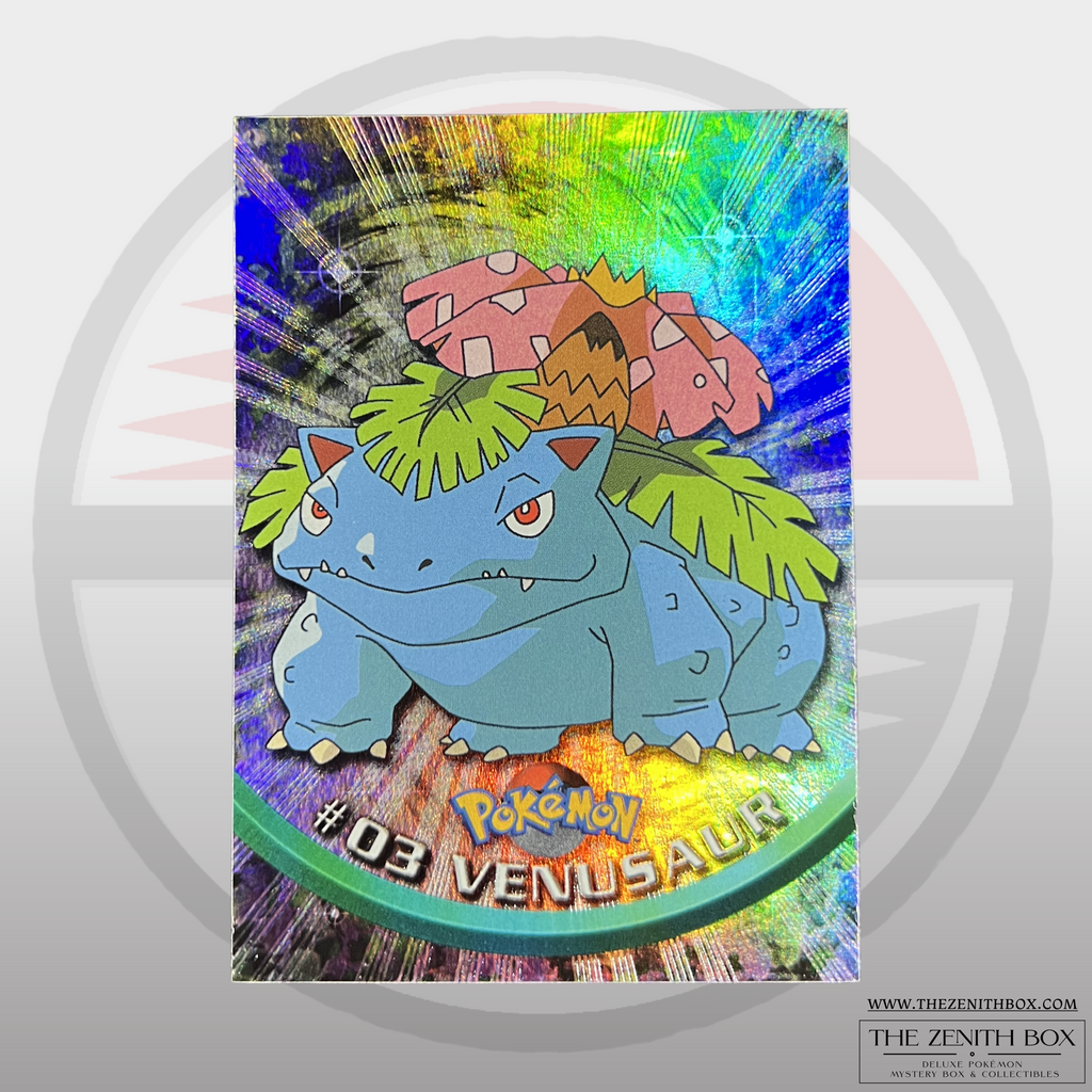 Venusaur #03 Topps Series 1 Rainbow Foil (English) — front